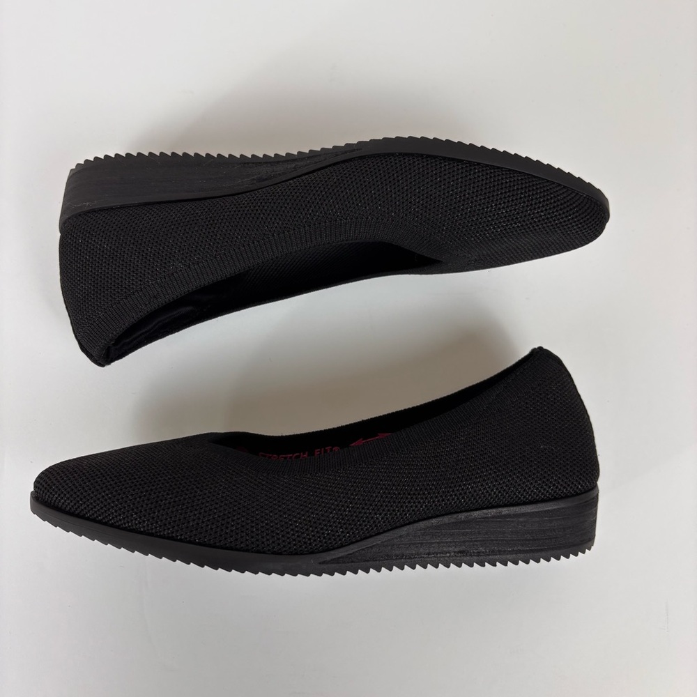 Skechers Cleo Slip On Casual Ballet Flats Memory Foam Comfort Shoes Black Sz 6.5 - Picture 9 of 15